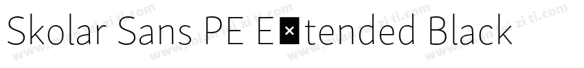 Skolar Sans PE Extended Black Ital字体转换
